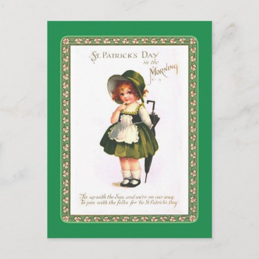 Vintage Postkarte St Patrick's Day (Vorderseite)