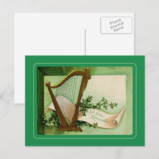 Vintage Postkarte St Patrick's Day (Vorne/Hinten)