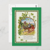 Vintage Postkarte St Patrick's Day (Vorne/Hinten)