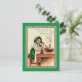 Vintage Postkarte St Patrick's Day (Stehend Vorderseite)