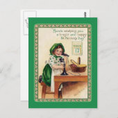 Vintage Postkarte St Patrick's Day (Vorne/Hinten)