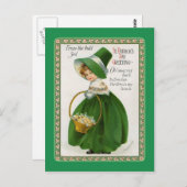 Vintage Postkarte St Patrick's Day (Vorne/Hinten)