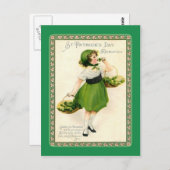Vintage Postkarte St Patrick's Day (Vorne/Hinten)