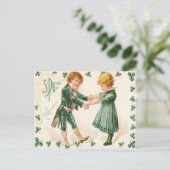 Vintage Postkarte St. Patrick's Day (Stehend Vorderseite)