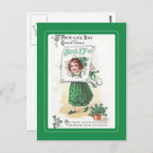 Vintage Postkarte St Patrick's Day (Vorne/Hinten)