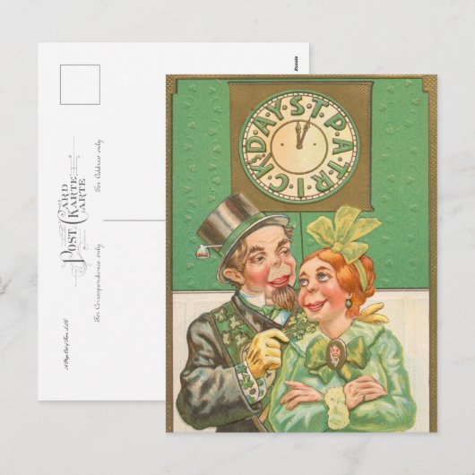 Vintage Postkarte St. Patrick's Day (Vorne/Hinten)