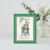 Vintage Postkarte St Patrick's Day (Stehend Vorderseite)