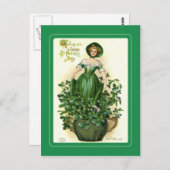 Vintage Postkarte St Patrick's Day (Vorne/Hinten)