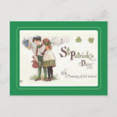 Vintage Postkarte St Patrick's Day (Vorderseite)