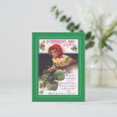 Vintage Postkarte St Patrick's Day (Stehend Vorderseite)