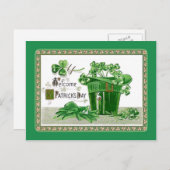 Vintage Postkarte St Patrick's Day (Vorne/Hinten)
