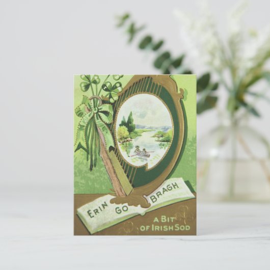 Vintage Postkarte St. Patrick's Day (Stehend Vorderseite)