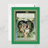 Vintage Postkarte St Patrick's Day (Vorne/Hinten)