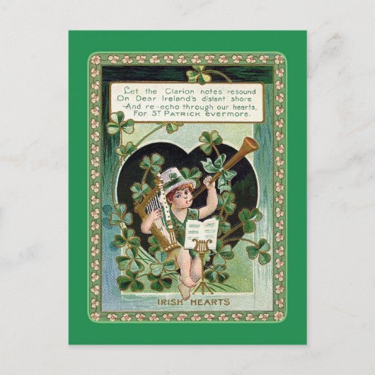Vintage Postkarte St Patrick's Day (Vorderseite)