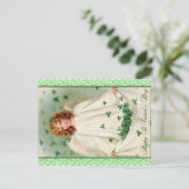 Vintage Postkarte St Patrick's Day (Stehend Vorderseite)