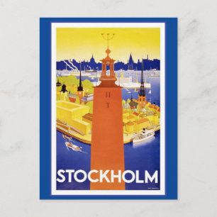 Vintage-Postkarte Stockholm Schweden Postkarte