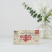 Vintage Postkarte und Lüster Visitenkarte (Stehend Vorderseite)