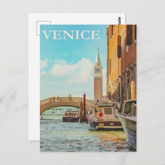 Vintage Postkarte Venedig (Vorne/Hinten)