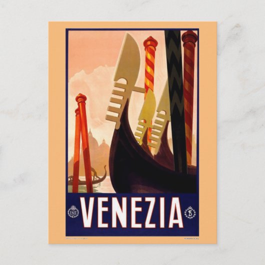 Vintage Postkarte Venezia (Vorderseite)
