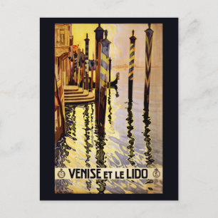 Vintage Postkarte "Venise et le Lido" Italien