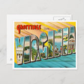 Vintage Postkarte Virginia (Vorne/Hinten)
