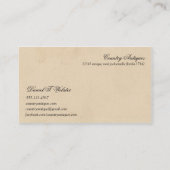 Vintage Postkarte Visitenkarte (Rückseite)