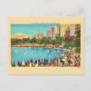 Vintage-Postkarte vom Central Park in New York Cit Postkarte
