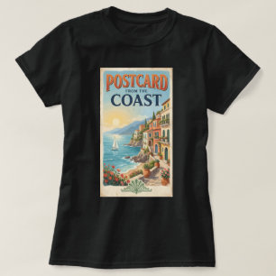 Vintage-Postkarte vom italienischen Sommer an der T-Shirt