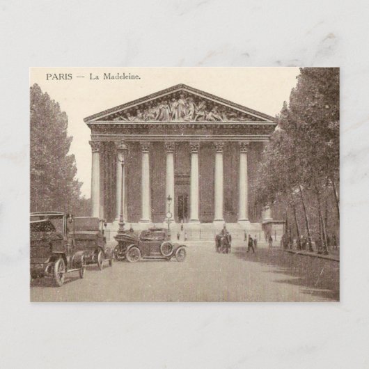 Vintage Postkarte von La Madeleine Paris (Vorderseite)