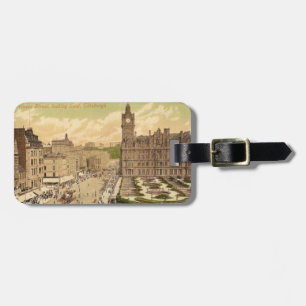 Vintage Postkarte von Prinzen Street, Edinburgh Gepäckanhänger