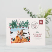 Vintage Postkarte Weihnachts-Fotokarte (Stehend Vorderseite)