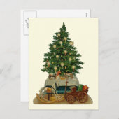 Vintage Postkarte "Weihnachtsbaum" (Vorne/Hinten)