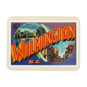 Vintage Postkarte Wilmingtons #2 Nord-Carolina NC Magnet