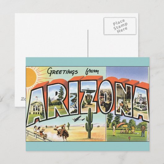 Vintage Postkarten Arizona (Vorne/Hinten)