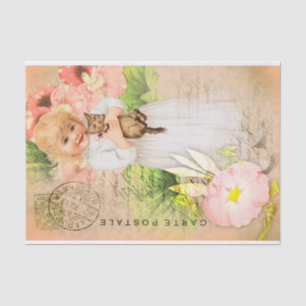 Vintage-Postkarten-Decoupage-Seidenpapier für Baby Seidenpapier