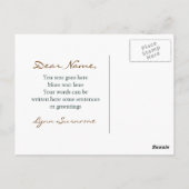 Vintage Postkarten für Musikpiano (Rückseite)