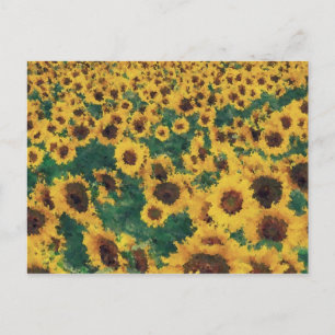 Vintage Postkarten für Sonnenblumen