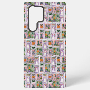 Vintage-Postkarten-Geister Halloween-Blumen-Case Samsung Galaxy Hülle