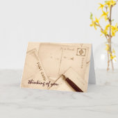 Vintage Postkarten-Karte Karte (Gelbe Blume)