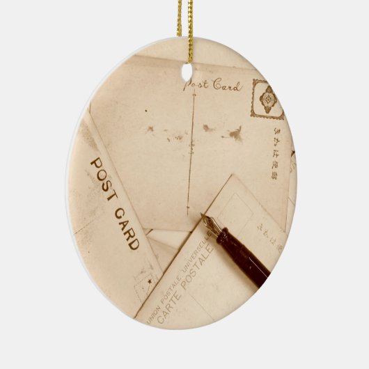 Vintage Postkarten Keramikornament (Rechts)