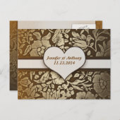 Vintage Postkarten Save the Date oder Verlobung (Vorne/Hinten)