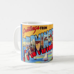 Vintage-Postkarten-Tasse aus Provincetown MA Kaffeetasse
