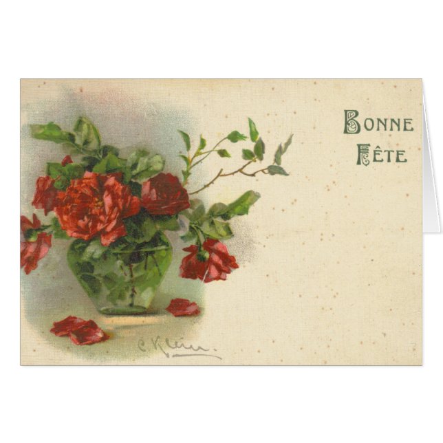 Vintage Postkarten-Wiedergabe Catherine Klein (Vorderseite (Horizontal))