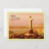 Vintage PostkartenChrist der Erlöser Brasilien Postkarte (Vorne/Hinten)