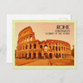 Vintage Postkartenkolosseum Rom Postkarte (Vorne/Hinten)
