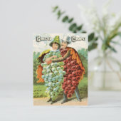 Vintage Postkartenserie: Trauben Postkarte (Stehend Vorderseite)