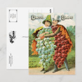 Vintage Postkartenserie: Trauben Postkarte (Vorne/Hinten)