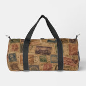 Vintage-Poststempel philatelische Ephemera Duffle Bag (Vorderseite)