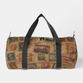 Vintage-Poststempel philatelische Ephemera Duffle Bag (Rückseite)
