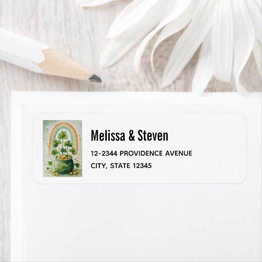 Vintage Pot of Gold and Rainbow (Insitu)